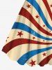 Patriotic American Flag Print Plus Size Matching Outfit For Couples -  
