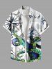 Octopus Starfish Anchor Castle Print Plus Size Matching Hawaii Beach Outfit For Couples -  