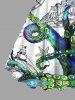 Octopus Starfish Anchor Castle Print Plus Size Matching Hawaii Beach Outfit For Couples -  