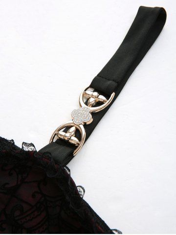 Plus Size Gothic Spider Web Flocking Mesh Lace Trim Asymmetrical Ruffles Hem Tank Dress