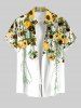 Sunflowers Wicker Print Plus Size Matching Hawaii Beach Outfit For Couples -  