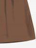 Short de plage uni à cordon de serrage grande taille pour homme - Café profond 8XL