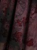 Robe débardeur gothique grande taille à lacets, motif fleur de prune, volants floqués, bordure en dentelle, taille haute et basse - Rouge foncé 4X | US 26-28