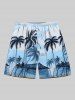 Coconut Tree Seascape Ombre Sky Print Plus Size Matching Hawaii Beach Outfit For Couples -  