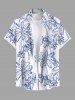 Tenue de plage hawaïenne assortie grande taille, motif cocotier peint à la main, pour couple - Blanc 