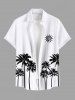 Matching Hawaii Shirt and Romper Plus Size Beach Outfit Coconut Tree Sun Printed for Couples -  