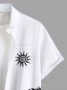 Matching Hawaii Shirt and Romper Plus Size Beach Outfit Coconut Tree Sun Printed for Couples -  