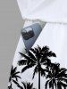 Matching Hawaii Shirt and Romper Plus Size Beach Outfit Coconut Tree Sun Printed for Couples -  