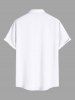 Plus Size Coconut Tree Sun Print Buttons Pocket Hawaii Shirt For Men -  