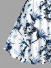 Plus Size Flowers Birds Print Hawaii Tank Dress -  