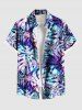Matching Hawaii Shirt and Romper Plus Size Beach Outfit Tropical Leaf Hibiscus Printed for Couples -  