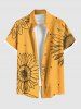 Sunflowers Dots Print Plus Size Matching Hawaii Beach Outfit For Couples -  