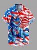 Patriotic American Flag Dinosaur Print Plus Size Matching Hawaii Beach Outfit For Couples -  