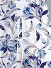 Combinaison hawaïenne cintrée à imprimé fleurs et feuilles grande taille - Blanc 1X