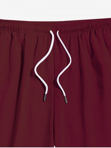 Plus Size Solid Color Beach Shorts For Men
