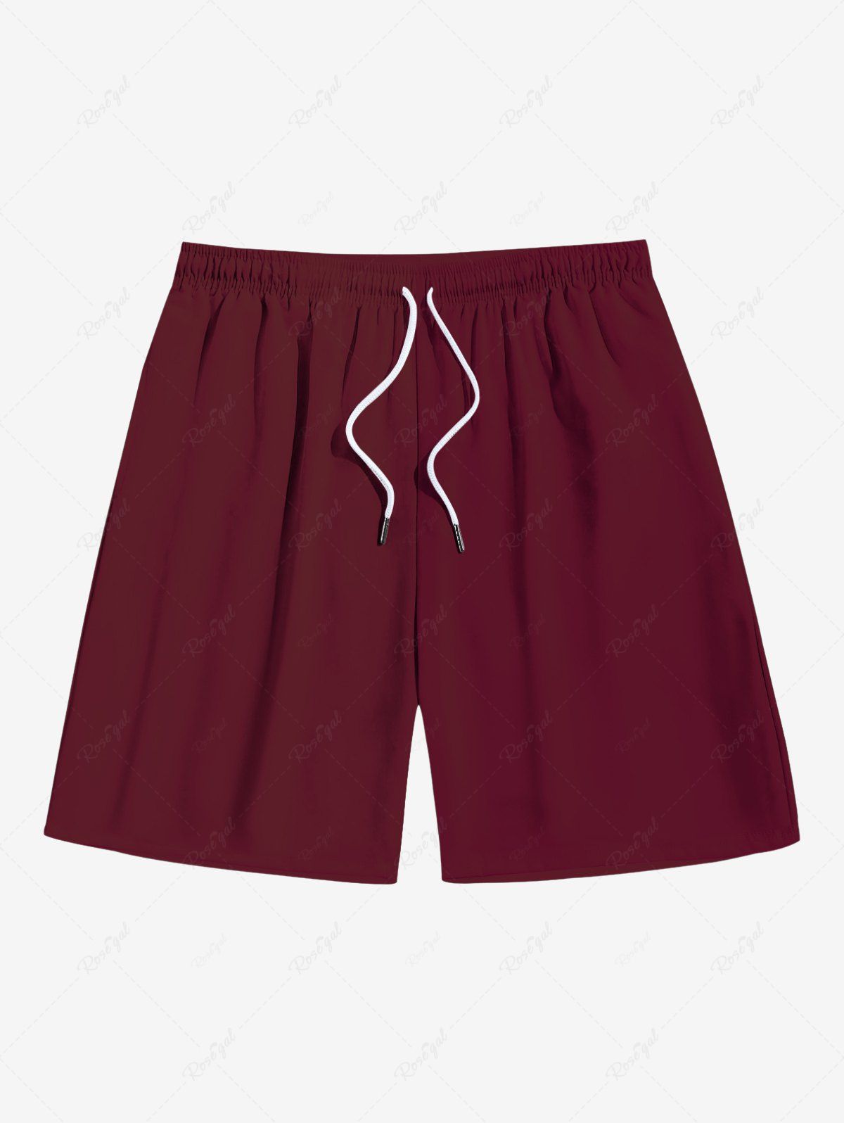 Latest Plus Size Solid Color Beach Shorts For Men  