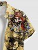 Skull Pirate Anchor Ship Rudder Map Cruise Print Plus Size Matching Hawaii Beach Outfit For Couples -  