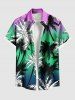 Coconut Tree Ombre Colorblock Print Plus Size Matching Hawaii Beach Outfit For Couples -  