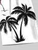 Patriotic American Flag Coconut Tree Print Plus Size Matching Hawaii Beach Outfit For Couples -  