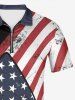 Patriotic American Flag Eagle Print Plus Size Matching Outfit For Couples -  