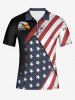 Patriotic American Flag Eagle Print Plus Size Matching Outfit For Couples -  
