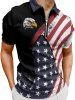 Patriotic American Flag Eagle Print Plus Size Matching Outfit For Couples -  