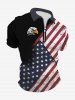 Patriotic American Flag Eagle Print Plus Size Matching Outfit For Couples -  