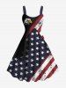 Patriotic American Flag Eagle Print Plus Size Matching Outfit For Couples -  