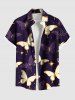 Butterfly Stars Galaxy Print Shirt Swimsuit Plus Size Matching Hawaii Beach Outfit For Couples -  