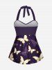 Butterfly Stars Galaxy Print Shirt Swimsuit Plus Size Matching Hawaii Beach Outfit For Couples -  