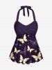 Butterfly Stars Galaxy Print Shirt Swimsuit Plus Size Matching Hawaii Beach Outfit For Couples -  
