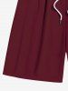Plus Size Solid Color Beach Shorts For Men -  