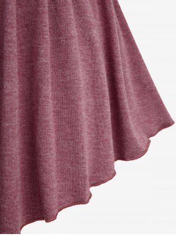 Plus Size Medieval Renaissance Ruched Off Shoulder  Asymmetrical Tee With Grommets Lace Up Marled Waistcoat