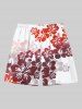 Hibiscus Flower Tropical Print Plus Size Matching Hawaii Beach Outfit For Couples -  