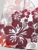 Hibiscus Flower Tropical Print Plus Size Matching Hawaii Beach Outfit For Couples -  