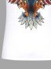 Patriotic American Flag Eagle Print Plus Size Matching Outfit For Couples -  