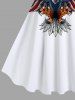Patriotic American Flag Eagle Print Plus Size Matching Outfit For Couples -  