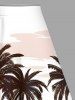 Plus Size Coconut Tree Mountain Cloud Print Hawaii Split A Line Skirt -  
