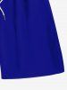 Short de plage uni à poches grande taille pour homme - Bleu 8XL