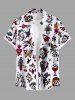 Skulls Heart Ship Frog Scorpion Ice Cream Cruise Print Plus Size Matching Hawaii Beach Outfit For Couples -  