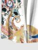 Colorful Octopus Sea Waves Print Plus Size Matching Hawaii Beach Outfit For Couples -  