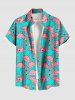 Tenue de plage hawaïenne assortie grande taille à imprimé flamant rose pour couples - Vert clair 
