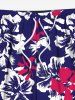 Plus Size Tropical Leaf Hibiscus Flower Print Hawaii Beach Shorts For Men -  