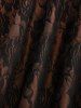 Plus Size Rose Flower Lace Panel Layered A Line Dress with Removable Belt -  
