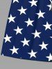 Plus Size Patriotic American Flag Print Beach Shorts For Men -  