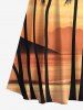 Plus Size Coconut Tree Seascape Ombre Sky Print Cold Shoulder Crisscross Hawaii Maxi Dress -  