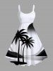Coconut Tree Sea Sun Print Plus Size Matching Hawaii Beach Outfit For Couples -  