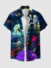 Galaxy Astronaut Stars Print Plus Size Matching Hawaii Beach Outfit For Couples -  