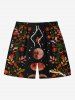 Branch Leaf Moon Star Galaxy Print Plus Size Matching Hawaii Beach Outfit For Couples -  