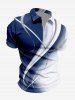 Tenue de plage hawaïenne assortie grande taille à imprimé faisceau lumineux ombré pour couples - Bleu profond 
